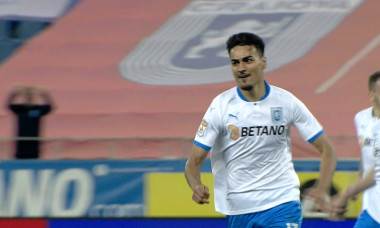 Ștefan Baiaram, după golul din meciul cu CFR Cluj / Foto: Captură Digi Sport