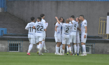Jucătorii de la Gaz Metan Mediaș, în meciul cu Poli Iași / Foto: Sport Pictures