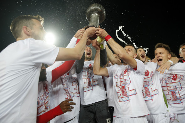 Football Serbia Crvena Zvezda Beograd (Red Star Belgrade) celebration
