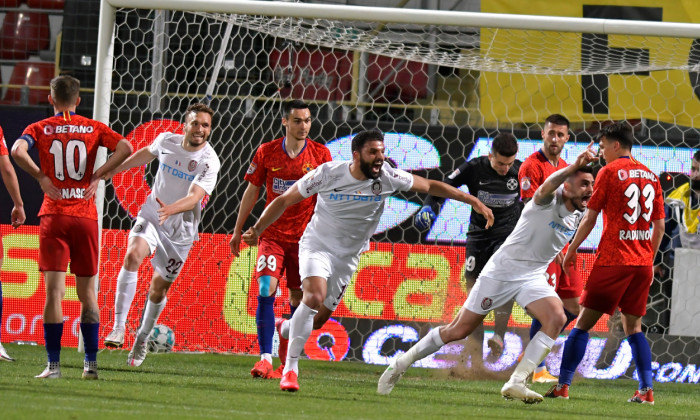 Andrei Burcă, după golul marcat în FCSB - CFR Cluj 1-1 / Foto: Sport Pictures