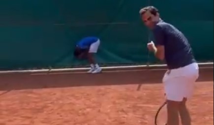 Roger Federer i-a dat o lovitură sub centură lui Gael Monfils, sub privirile logodnicei Elina Svitolina