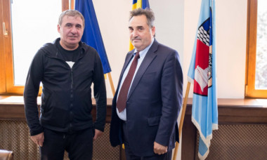 Gheorghe Hagi, alături de Mihai Lupu, președintele Consiliului Județean Constanța / Foto: Facebook@ConsiliulJudeteanConstanta