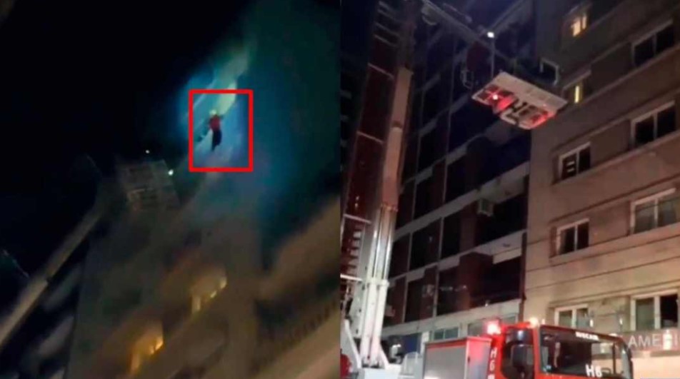 Un fotbalist s-a agățat de geamul camerei sale de hotel, aflată la etajul 11, pentru a se salva dintr-un incendiu
