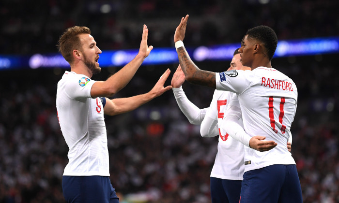 Marcus Rashford și Harry Kane, într-un meci Anglia - Muntenegru / Foto: Getty Images