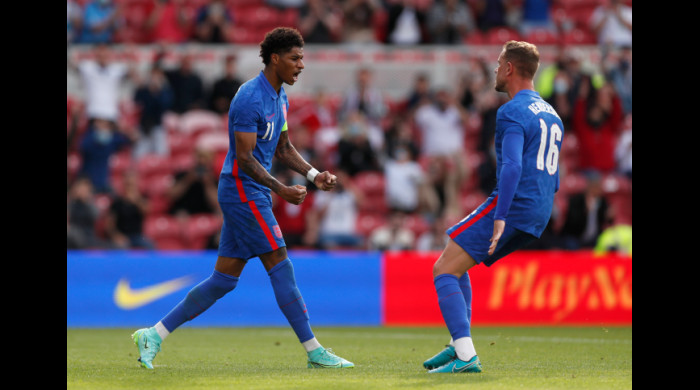 Marcus Rashford, după golul marcat în meciul Anglia - România / Foto: Getty Images