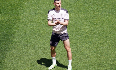 Manchester City's Phil Foden during a training session before the UEFA Champions League final, at the Estadio do Dragao, Portugal. Picture date: Friday May 28, 2021.