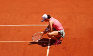 Iga Swiatek, în meciul cu Maria Sakkari de la Roland Garros / Foto: Getty Images