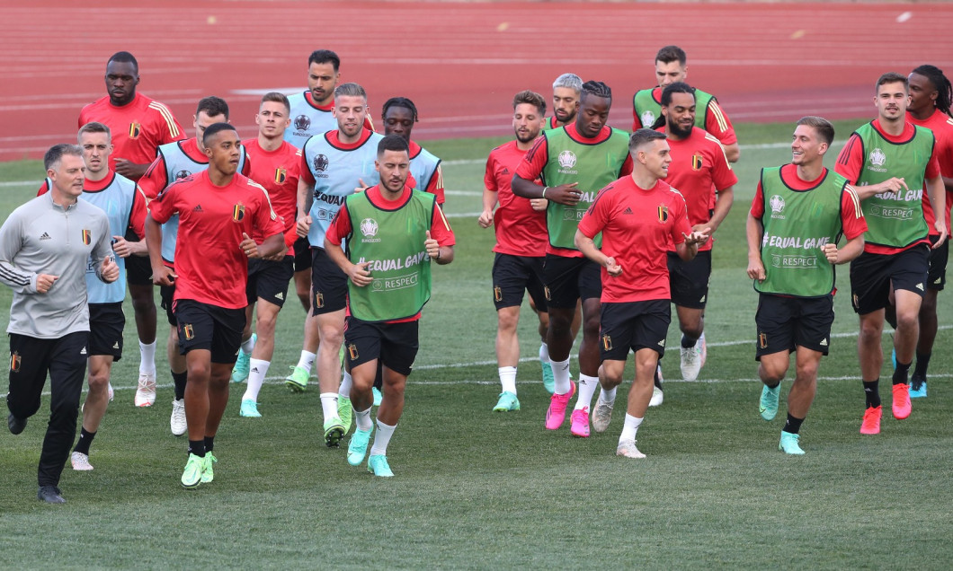 Team Belgium training for UEFA Euro 2020 group stage match against Russia