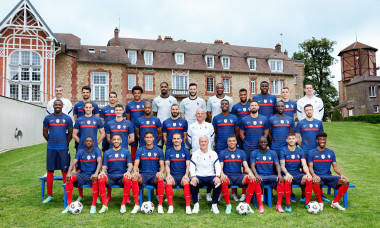 Photo officielle de l&apos;équipe de France de football pour l&apos;Euro 2020 au centre National du Football de Clairefontaine-en-Yvelines