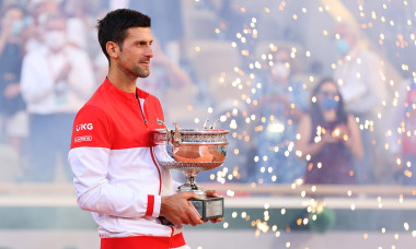 Novak Djokovic, după finala de la Roland Garros, câștigată în fața lui Stefanos Tsitsipas / Foto: Getty Images