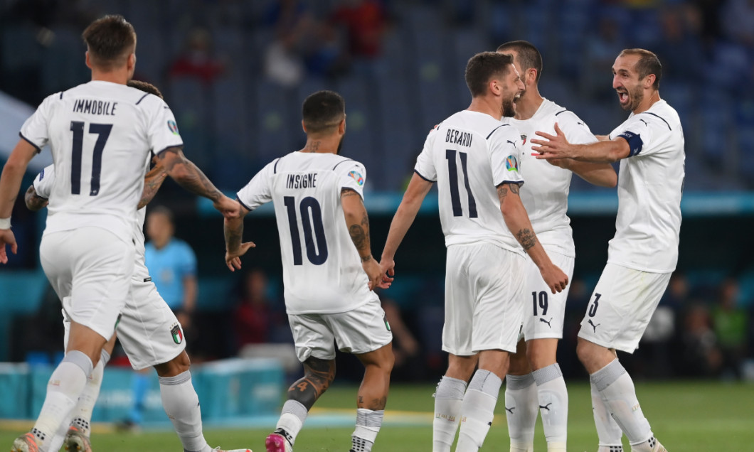 Fotbaliștii naționalei Italiei, în meciul cu Turcia de la EURO 2020 / Foto: Getty Images