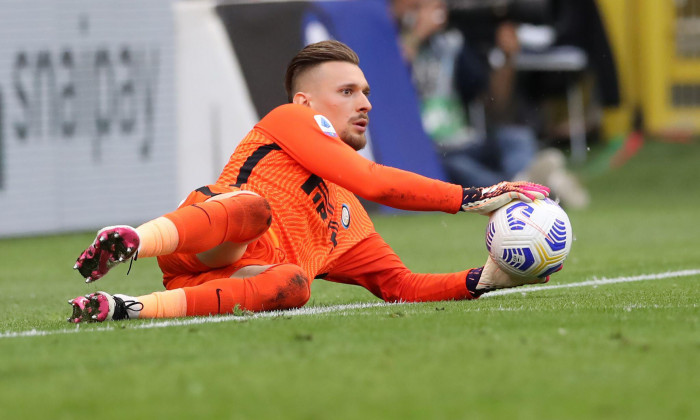 Milan, Italy, 8th May 2021. Ionut Radu of Internazionale during the Serie A match at Giuseppe Meazza, Milan. Picture credit should read: Jonathan Moscrop / Sportimage