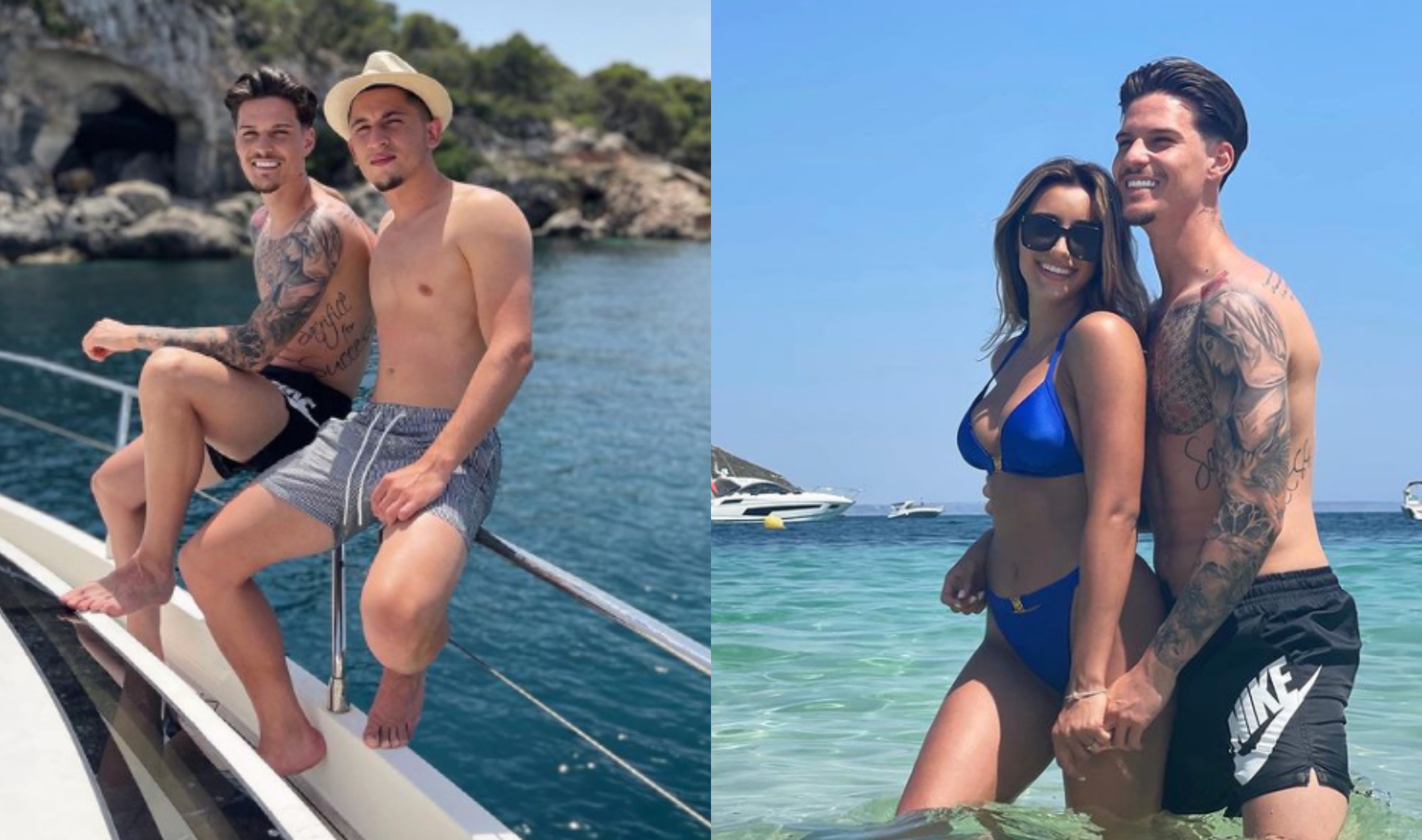 Dennis Man și Olimpiu Moruțan, vacanță pe yacht în Mediterană! Cum s-au distrat fotbaliștii alături de iubite și prieteni