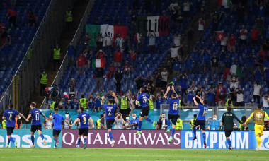 Fotbaliștii Italiei, după victoria cu Elveția / Foto: Getty Images