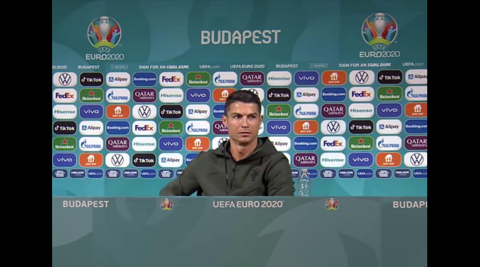 Cristiano Ronaldo, la conferința de presă / Foto Profimedia