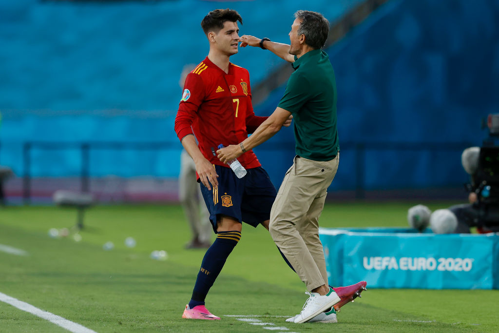 Spania - Polonia 1-0 la pauză, în Grupa E de la EURO 2020. Morata deschide scorul cu un gol validat de VAR