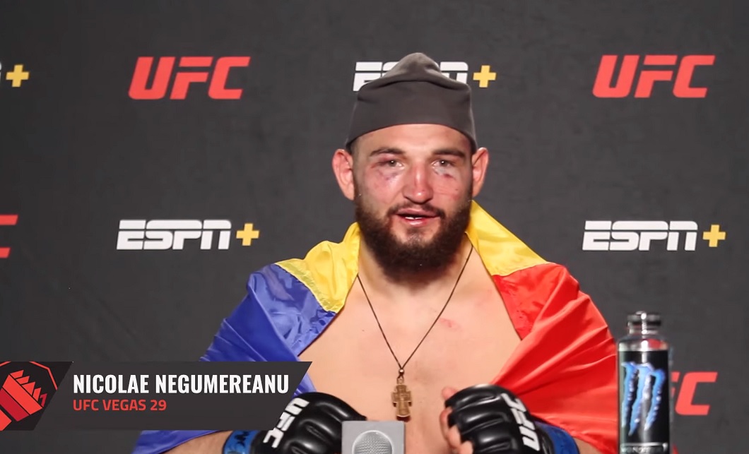 ”Mi s-a rupt o bucățică de menisc!”. Nicolae Negumereanu, clipe dure înainte de succesul istoric din UFC