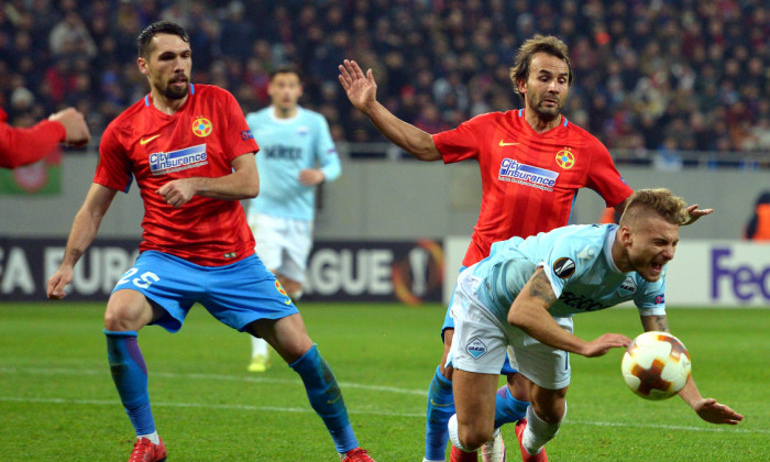 Valerică Găman, în meciul FCSB - Lazio din șaisprezecimile Europa League / Foto: Sport Pictures
