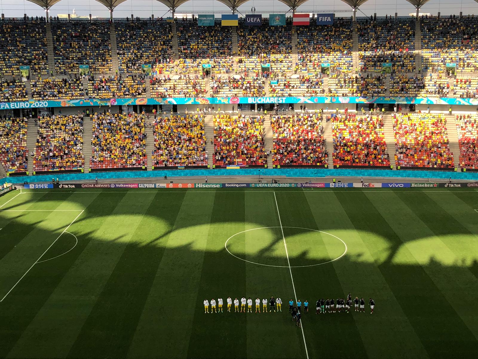 Ucrainenii au colorat Arena Națională în galben și albastru. Atmosferă superbă la meciul cu Austria, de la EURO 2020