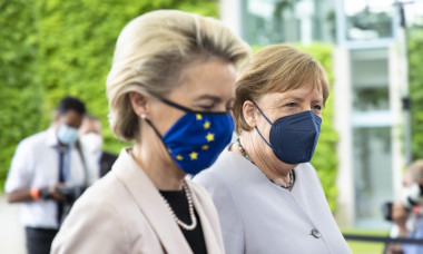 Ursula von der Leyen Meets With Angela Merkel In Berlin, Germany - 22 Jun 2021