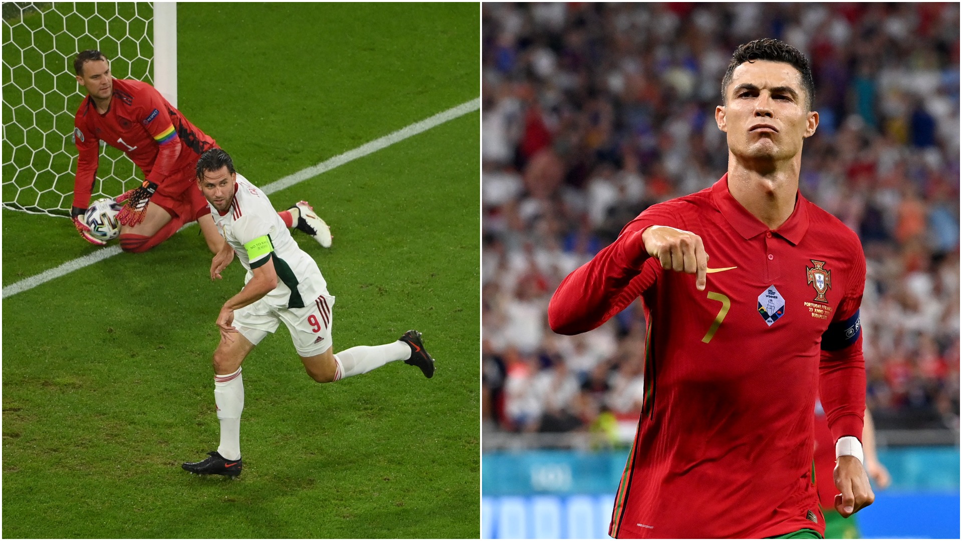 Germania - Ungaria 0-1 şi Portugalia - Franţa 1-1, ACUM. Surpriză majoră la Munchen / Ronaldo și Benzema, goluri din penalty