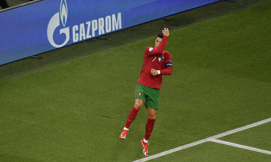 Cristiano Ronaldo, după golul marcat în Portugalia - Franța de la EURO 2020 / Foto: Profimedia