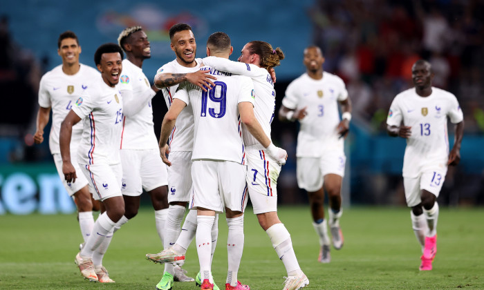 Fotbaliștii naționalei Franței, în meciul cu Portugalia de la EURO 2020 / Foto: Getty Images