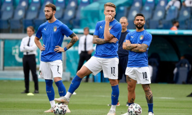 Roma, Italy. 20th June, 2021. Gaetano Castrovilli, Ciro Immobile and Lorenzo Insigne of Italy during the Uefa Euro 2020 Group A football match between Italy and Wales at stadio Olimpico in Rome (Italy), June 20th, 2021. Photo Andrea Staccioli/Insidefoto C