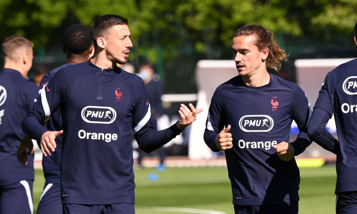 Entraînement de l'équipe de France de football ŕ Clairefontaine