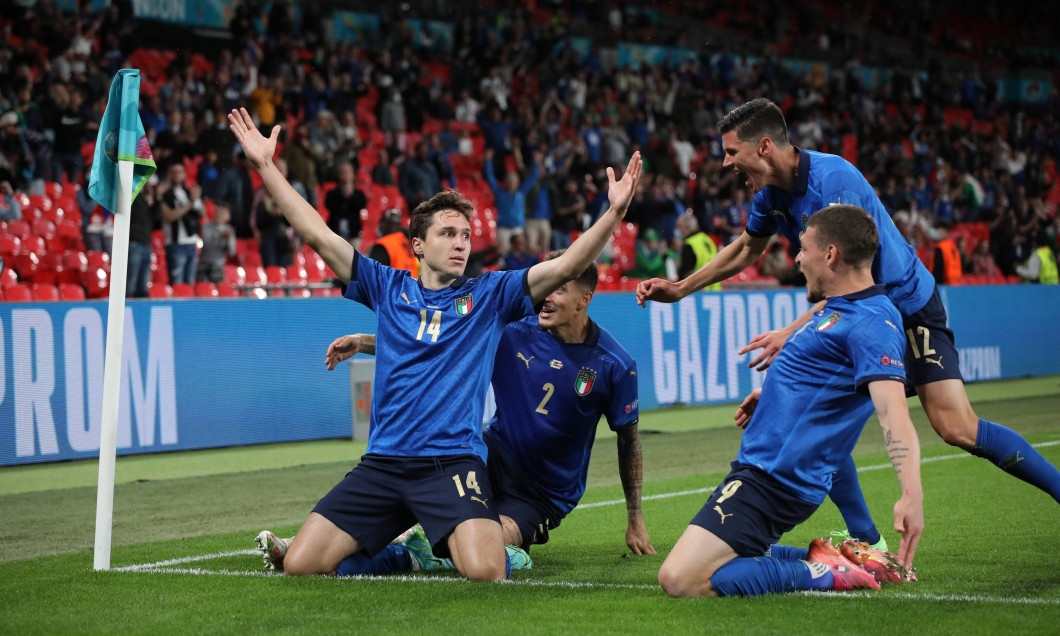 Federico Chiesa, după golul marcat în meciul Italia - Austria / Foto: Profimedia