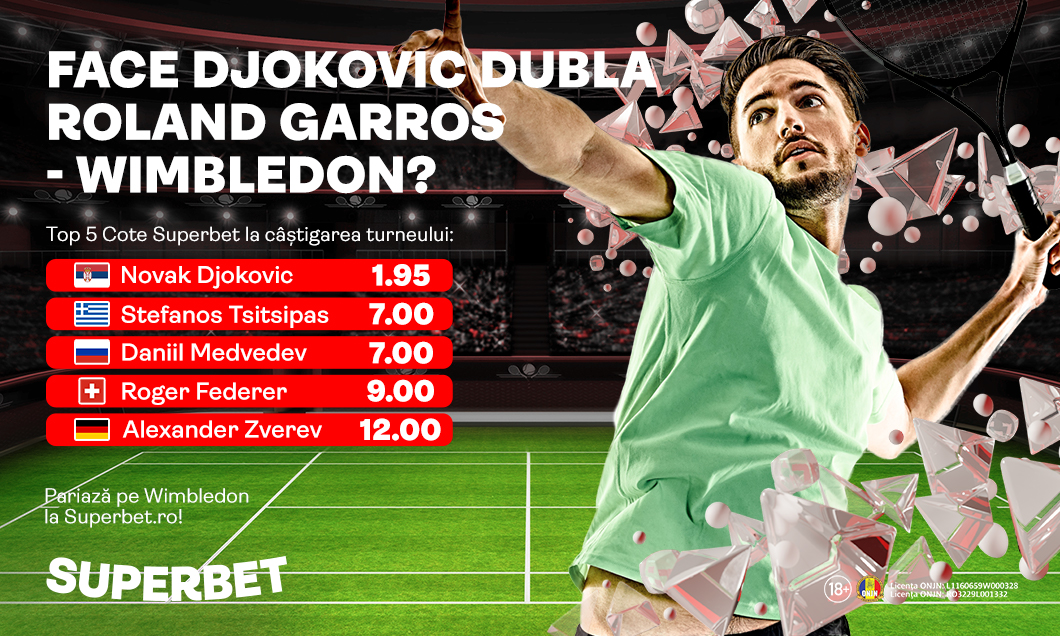 (P) Ready? GO! Start la Wimbledon, cu SuperAvantaj pe Superbet!