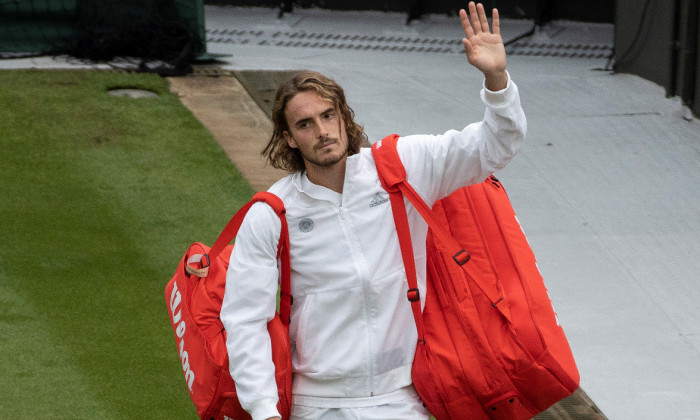 Stefanos Tsitsipas, după înfrângerea cu Frances Tiafoe de la Wimbledon / Foto: Getty Images