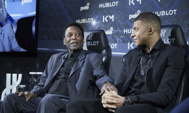 Football legend Hublot Event Pele meeting with MBappe