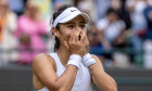 Emma Răducanu, după victoria cu Sorana Cîrstea de la Wimbledon / Foto: Getty Images