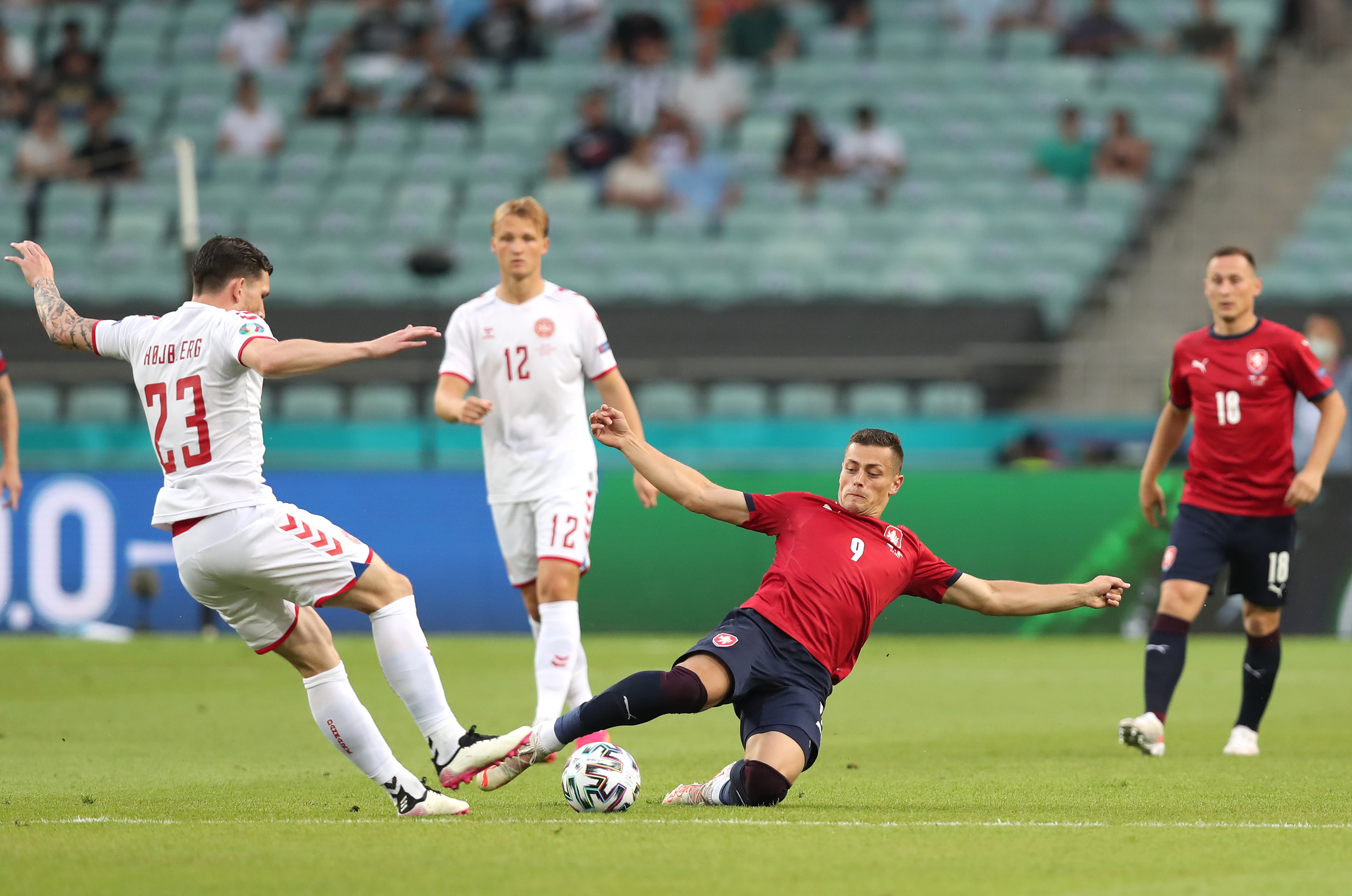 Cehia - Danemarca 0-1, ACUM, în sferturile EURO 2020. Delaney deschide scorul la Baku