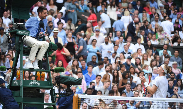 Wimbledon Semi-Final - Djokovic Beats Shapovalov