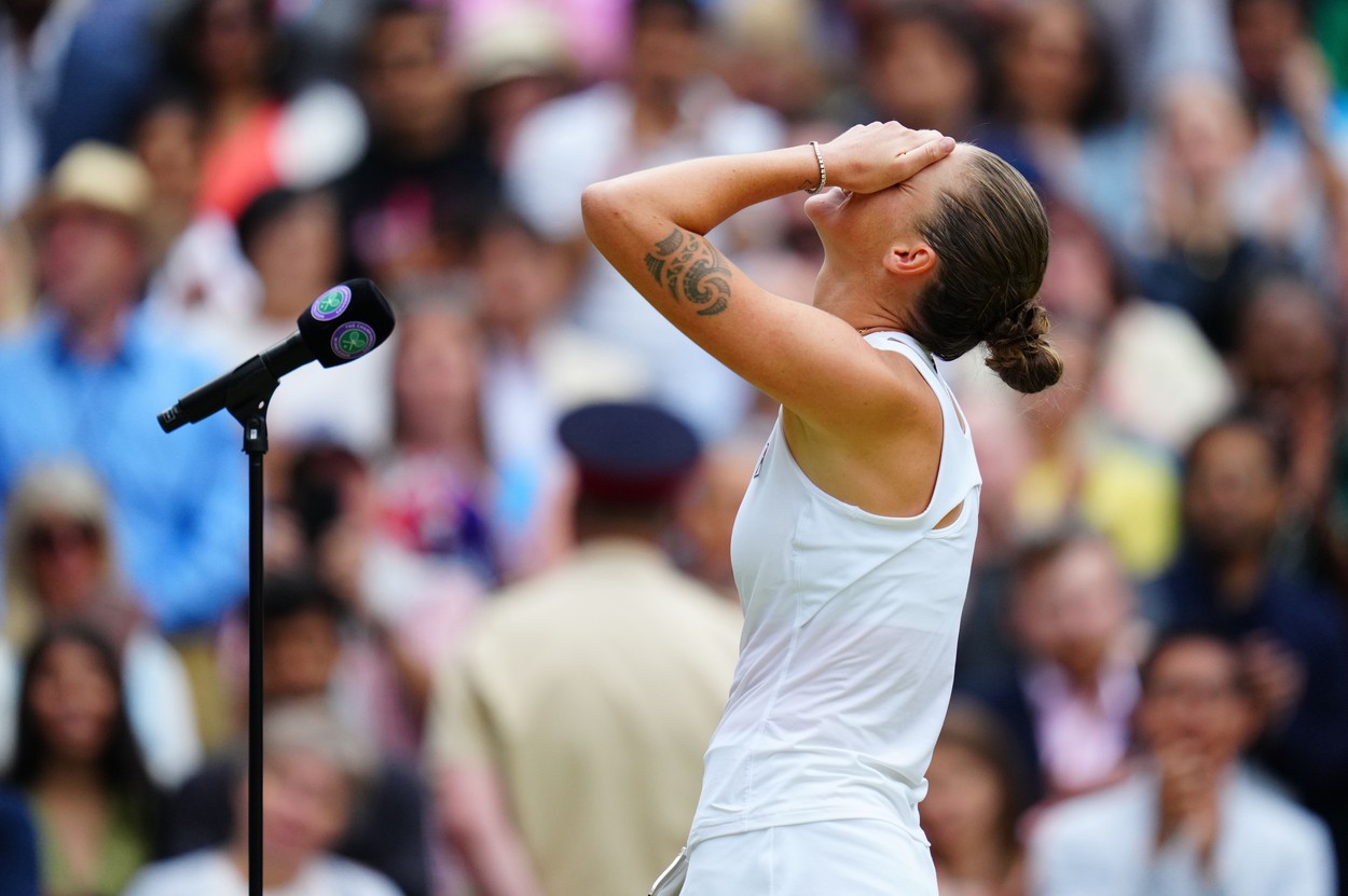 Karolina Pliskova, în lacrimi după ce a pierdut finala de la Wimbledon: Eu nu plâng niciodată