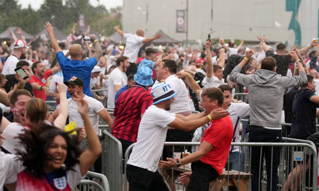 Football Fans Across England Turn Out For The Final Of The 2020 UEFA European Championships