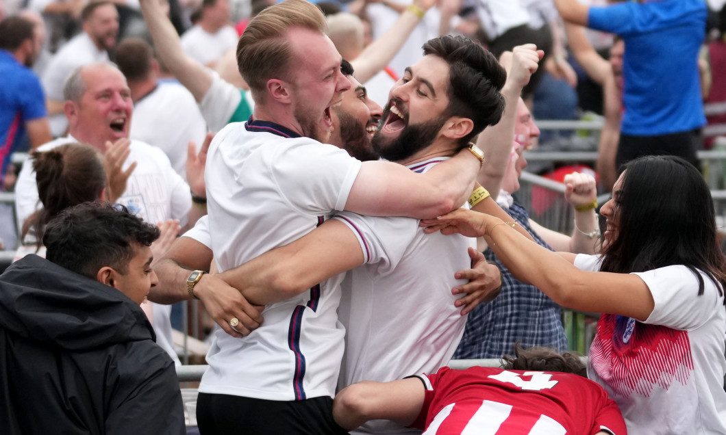 Football Fans Across England Turn Out For The Final Of The 2020 UEFA European Championships