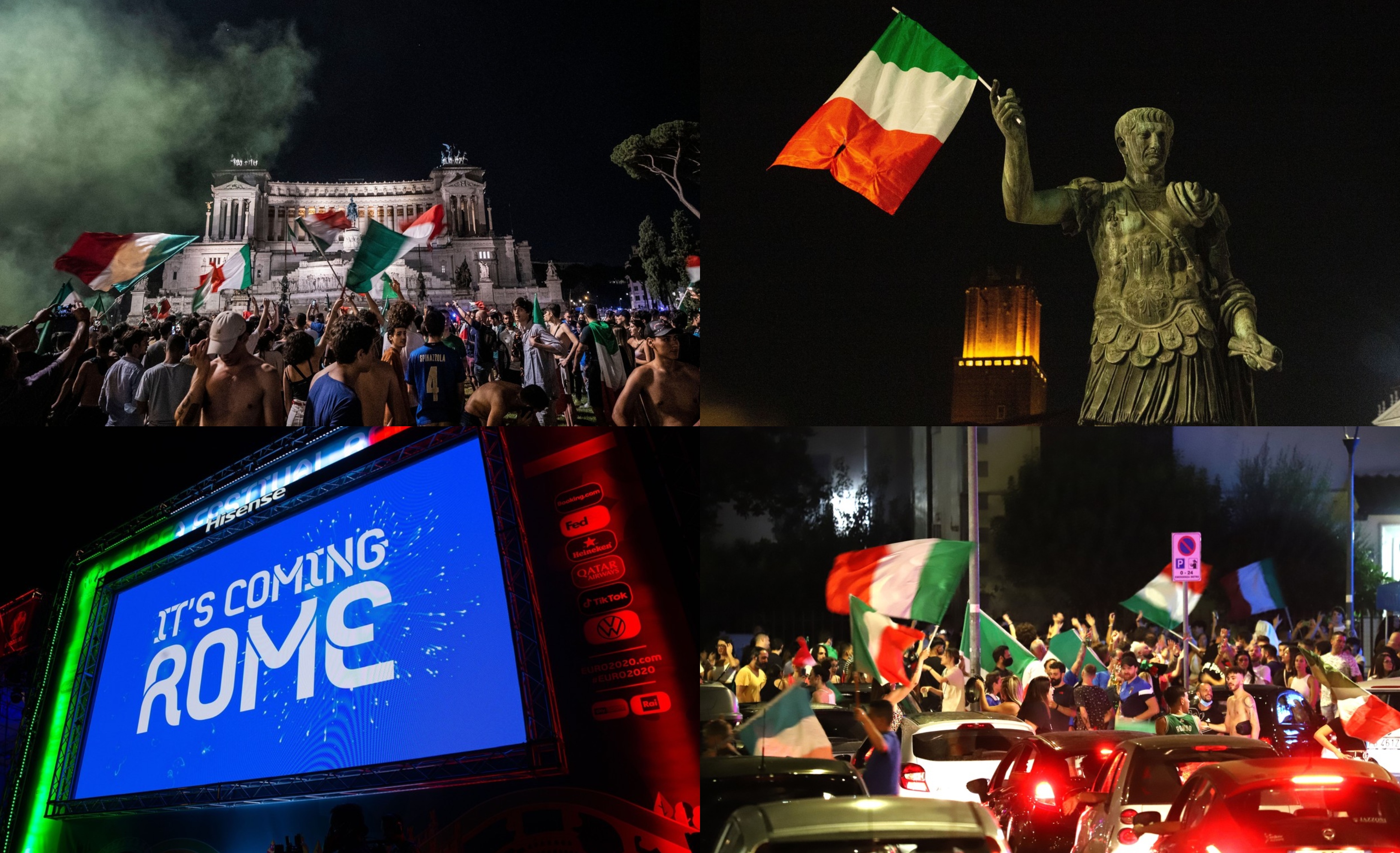 Its coming to Rome! Italienii au sărbătorit pe străzi succesul Squadra Azzurra de la EURO 2020