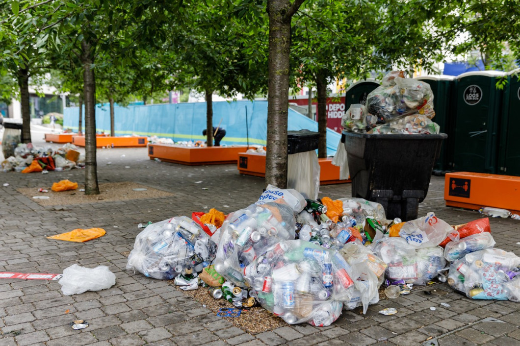 The Morning After the Euro 2020 Final, Wembley Park, UK.