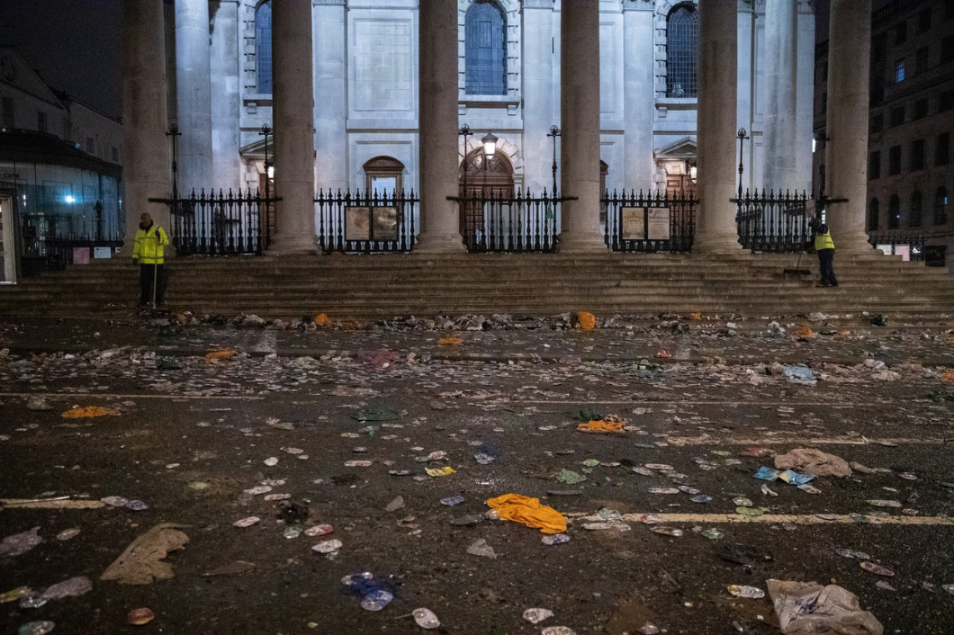 Football fans celebrate in London, UK - 11 Jul 2021