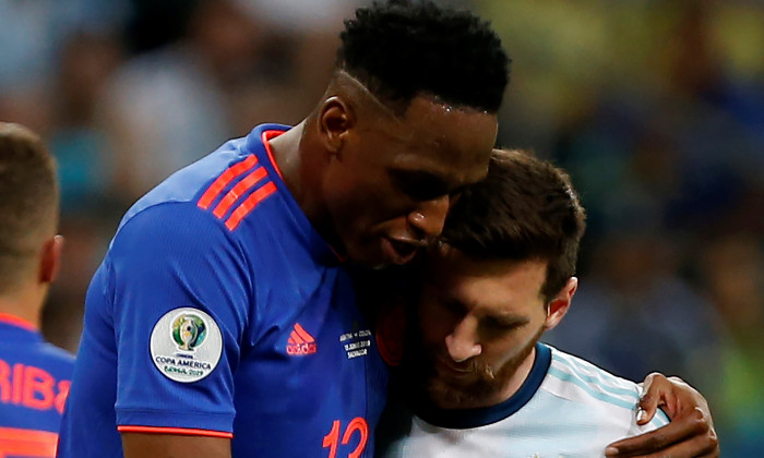 Yerry Mina Lionel Messi