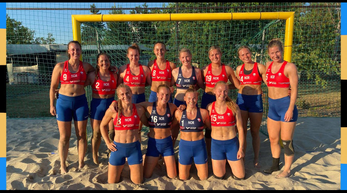 Naționala feminină a Norvegiei de handbal pe plajă / Foto Profimedia