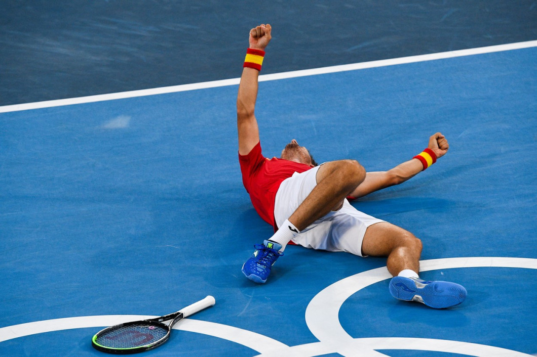 Pablo Carreno Busta, după victoria cu Novak Djokovic / Foto: Profimedia