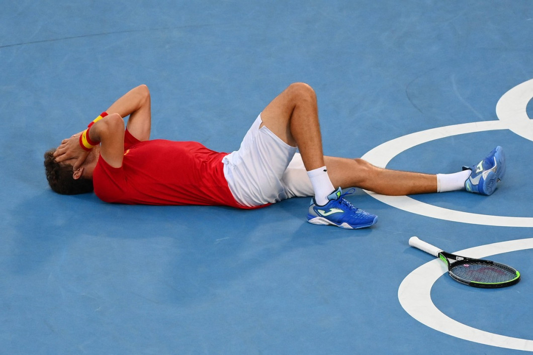 Pablo Carreno Busta, după victoria cu Novak Djokovic / Foto: Profimedia