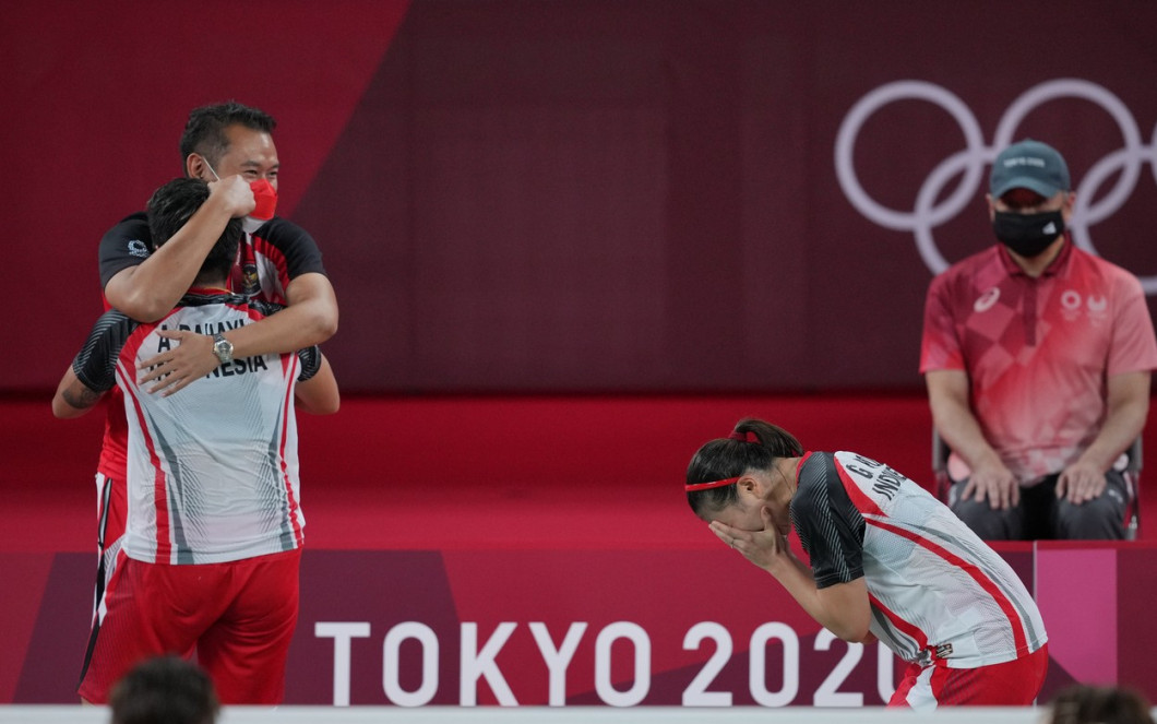 (TOKYO2020)JAPAN TOKYO OLY BADMINTON WOMEN'S DOUBLES GOLD MEDAL MATCH
