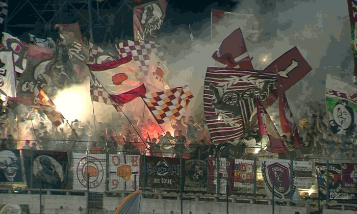 Atmosferă incendiară la FC Argeș - Rapid / Foto: Captură Digi Sport