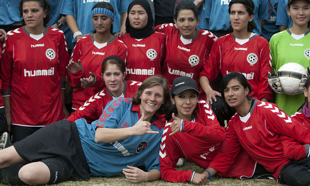 Afghan Women's National Football Team Play A Match Against The ISAF