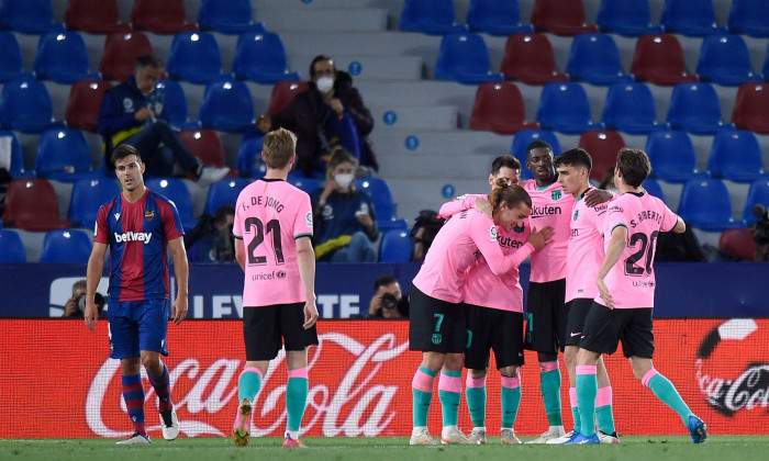 Levante UD v FC Barcelona, LaLiga Santander, date 36. Football, Ciutat de Valencia Stadium, Valecia, Spain - 11 May 2021